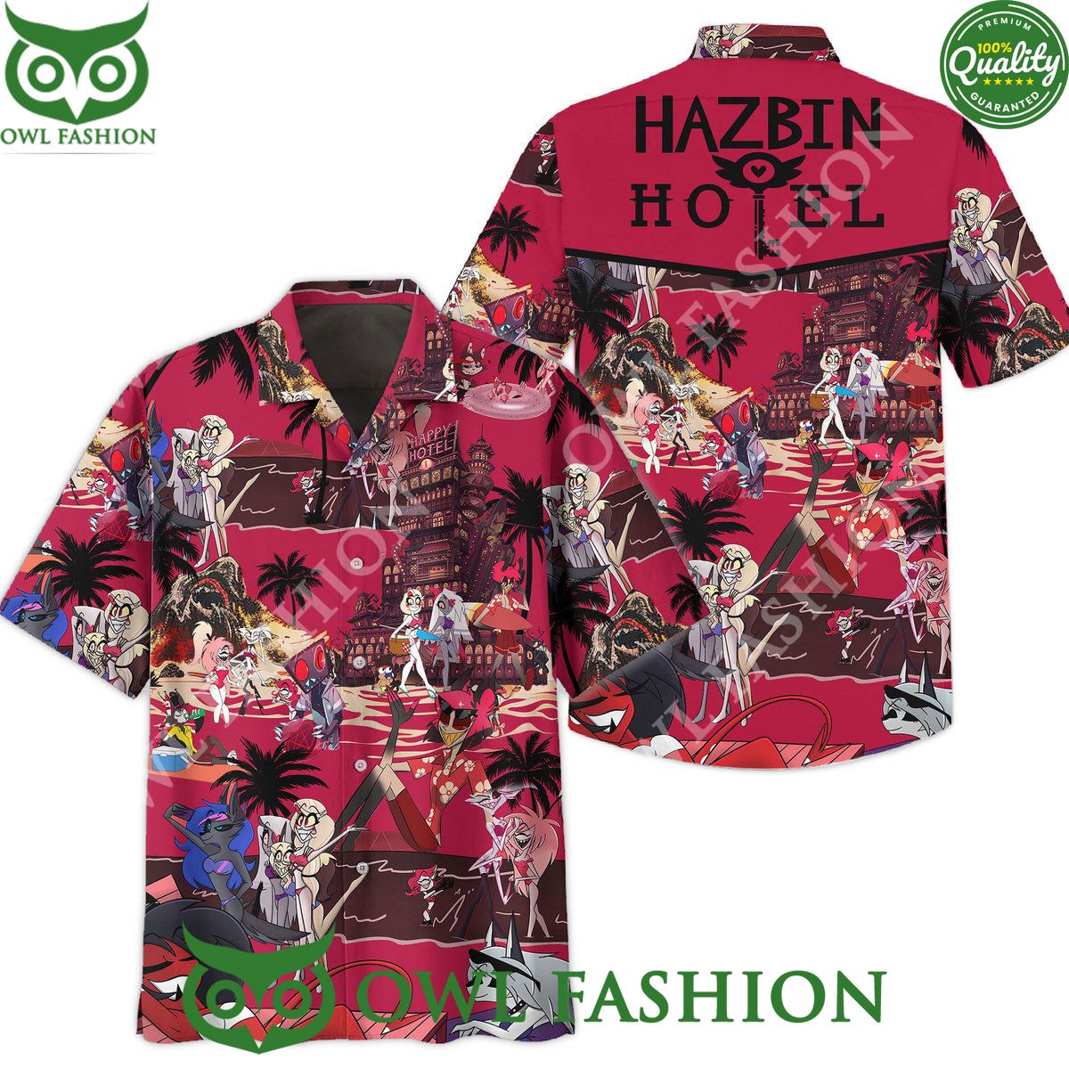 Hazbin Hotel Drama Characters Aloha Go the Beach hawaiian shirt