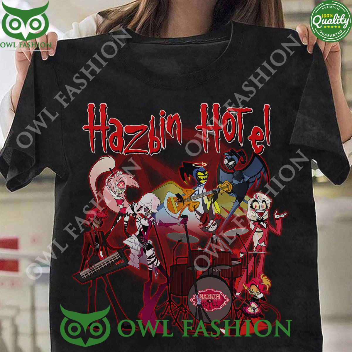 Hazbin Hotel Drama Characters Music Band 2d t shirt