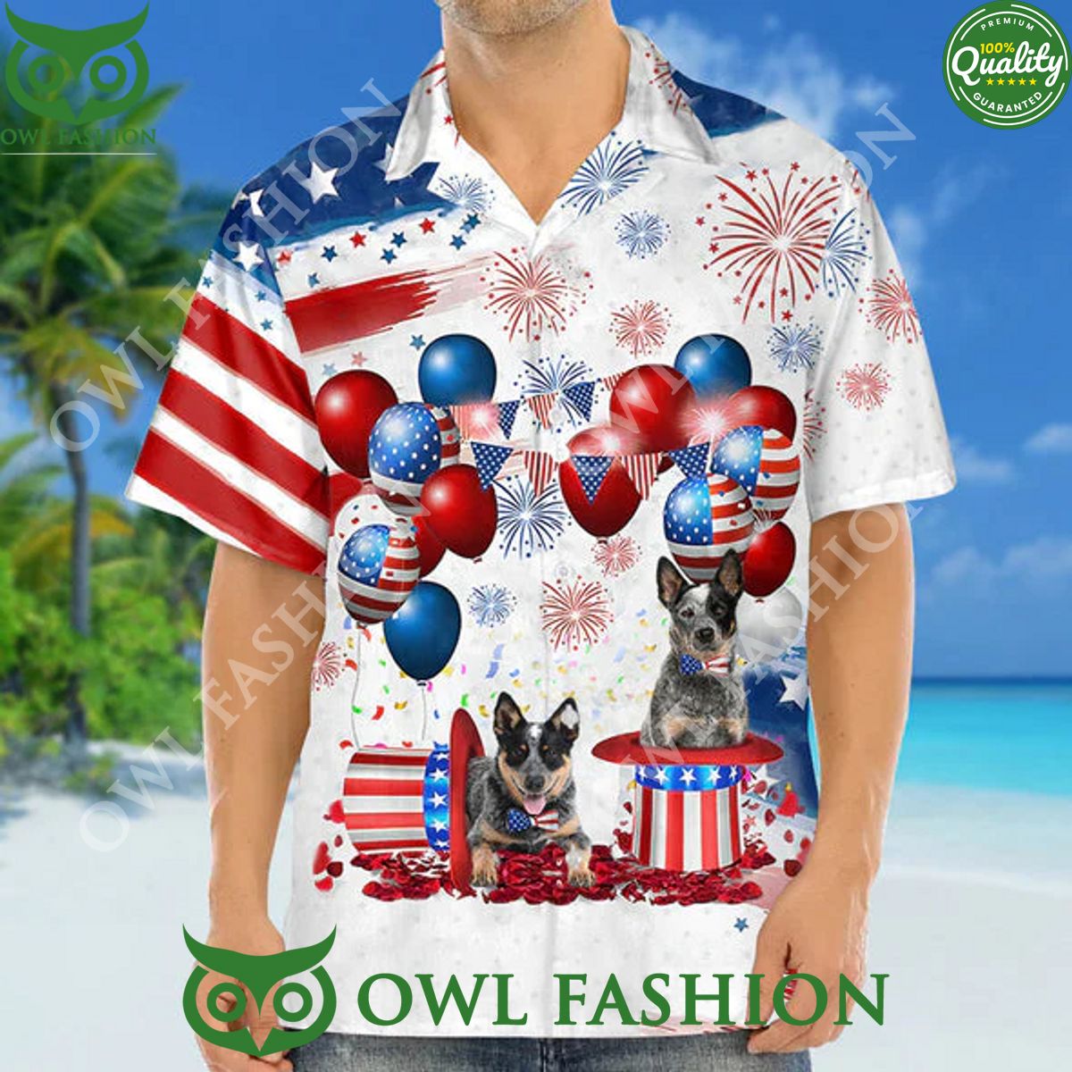 Heeler Independence Day Trendy Hawaiian Shirt 4Th Of July Limited