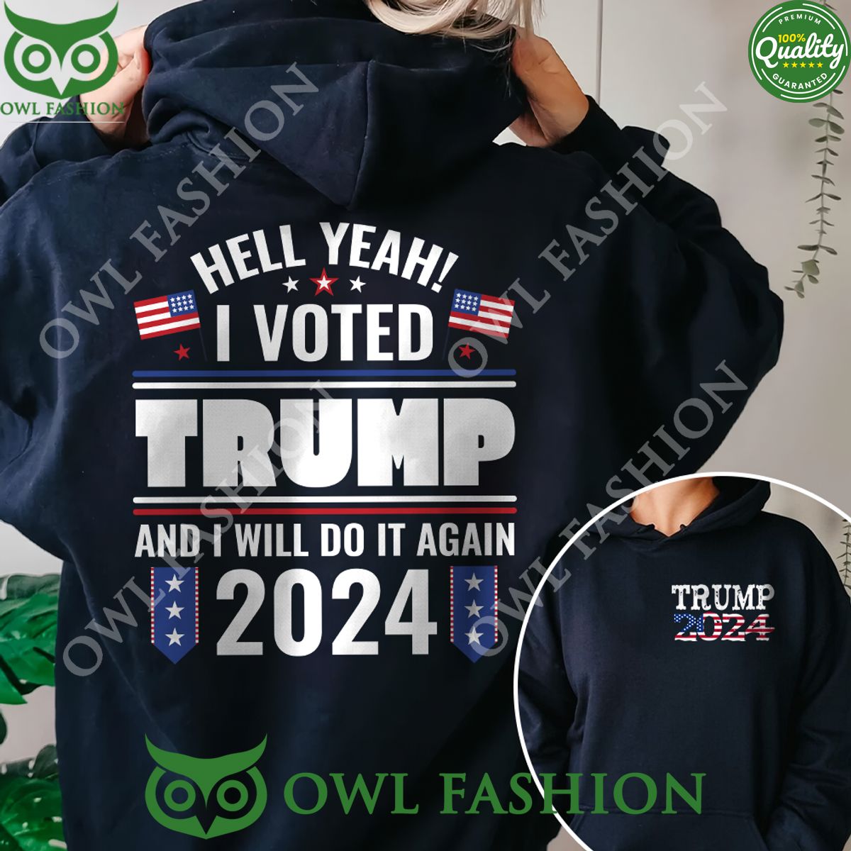 Hell Yeah I Voted Trump And I Will Do It Again 2024 hoodie