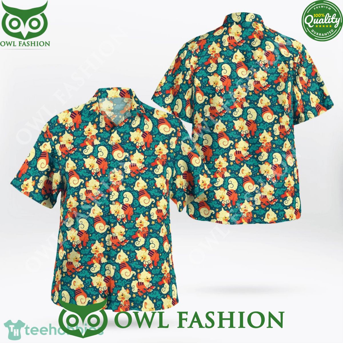 Hisuian Growlithe Pokemon AOP Summer Gift Hawaiian Shirt