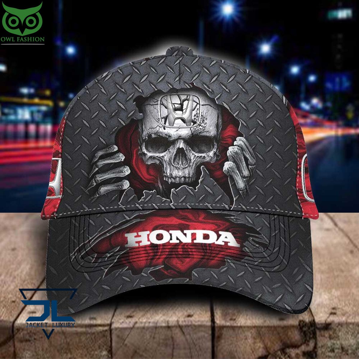 Honda Car Skull Metal Classic Cap