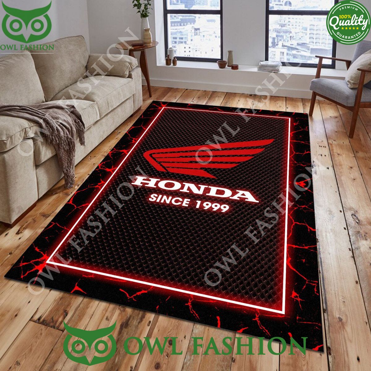 Honda Powersports Custom Color Living Room Carpet Rug