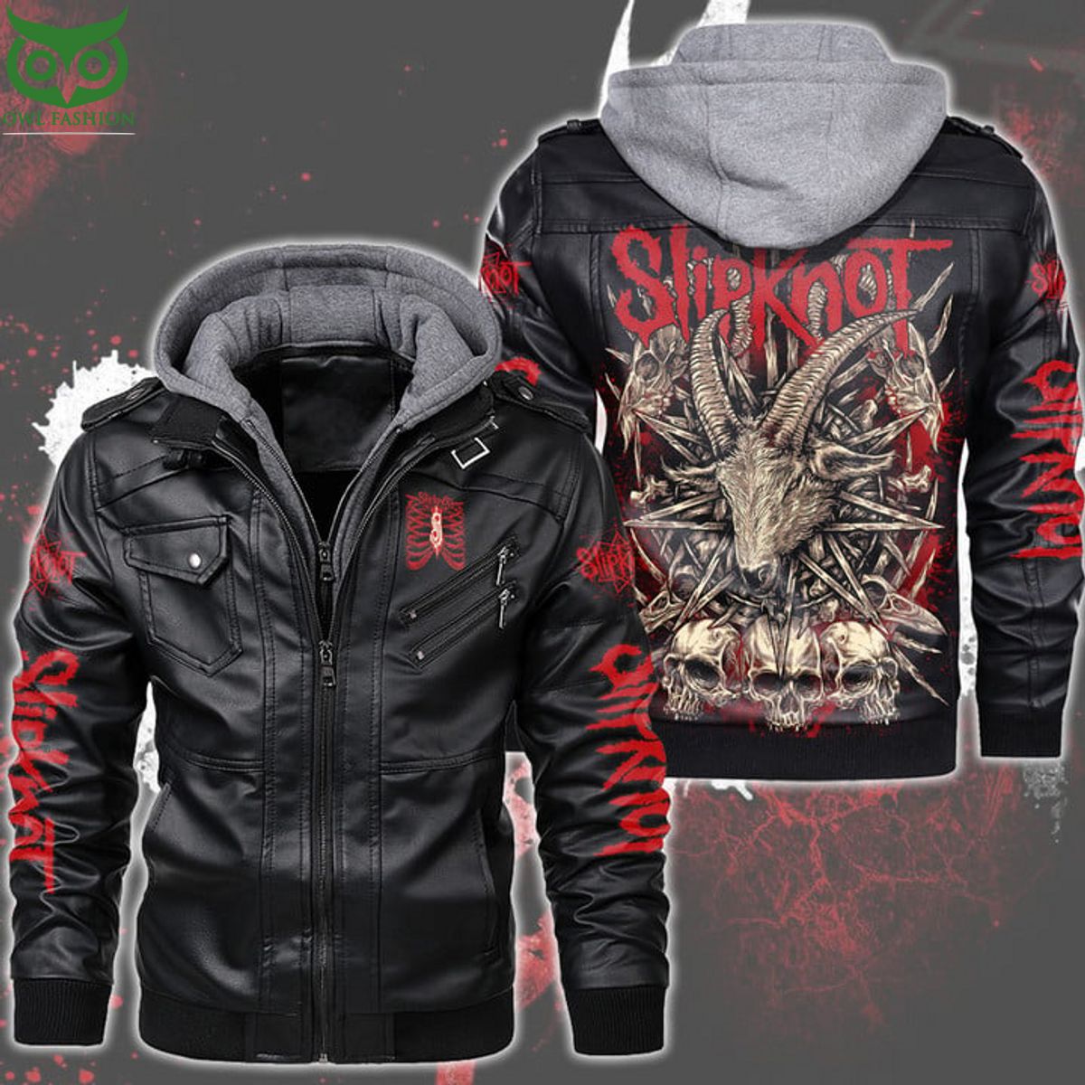Hot Slipknot Music Rock Band leather jacket
