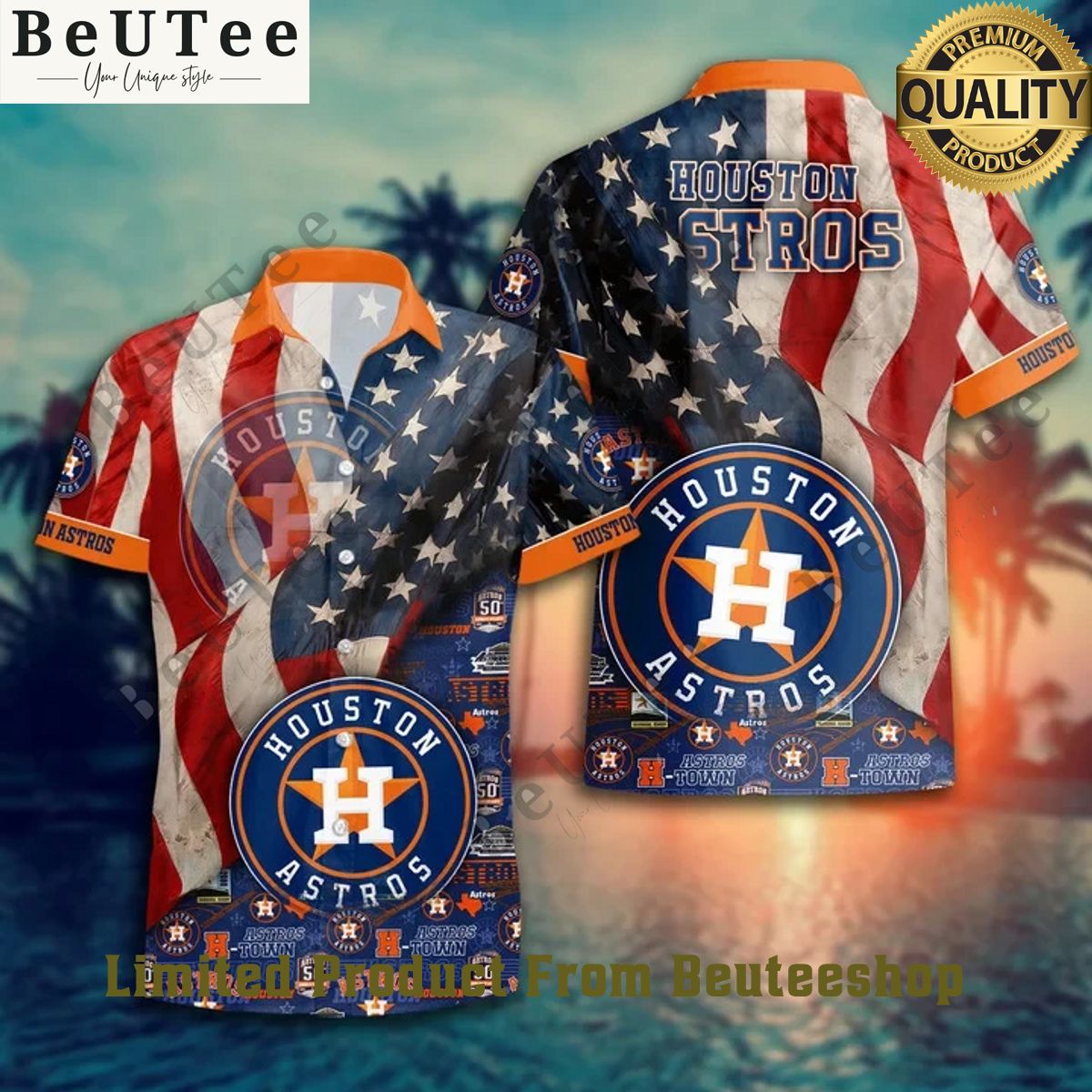 Houston Astros Patriot Flag MLB Hawaiian Shirt Independence Day