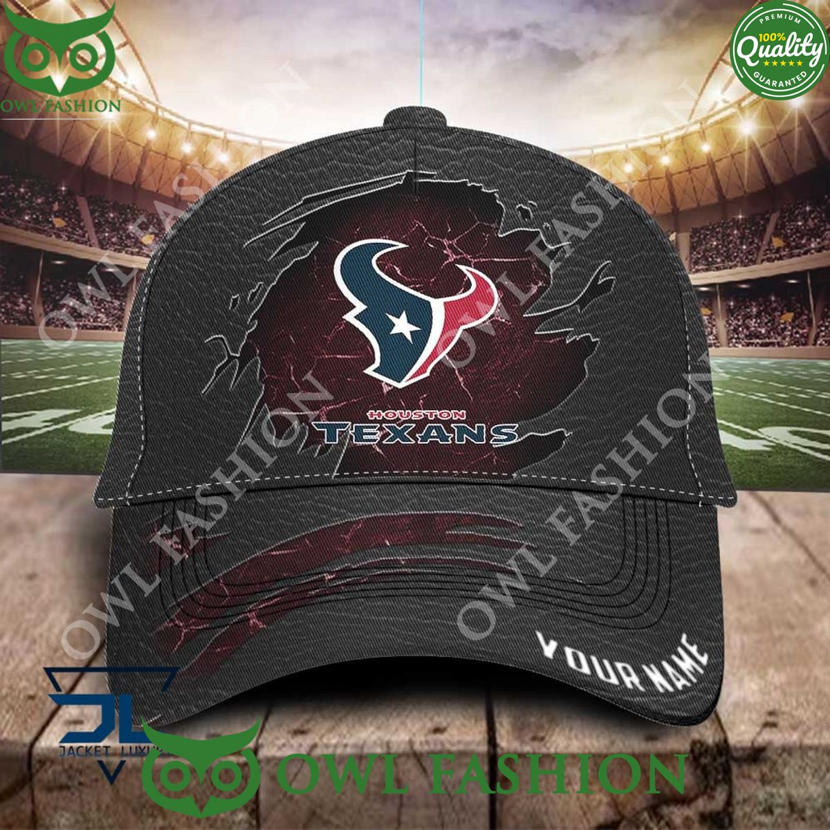 Houston Texans Personalized Lightning NFL Printed Classic Cap