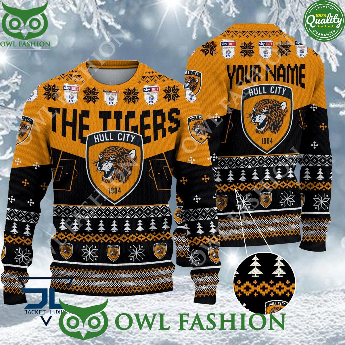 Hull City EFL 2023 Custom Ugly Christmas Sweater Jumper