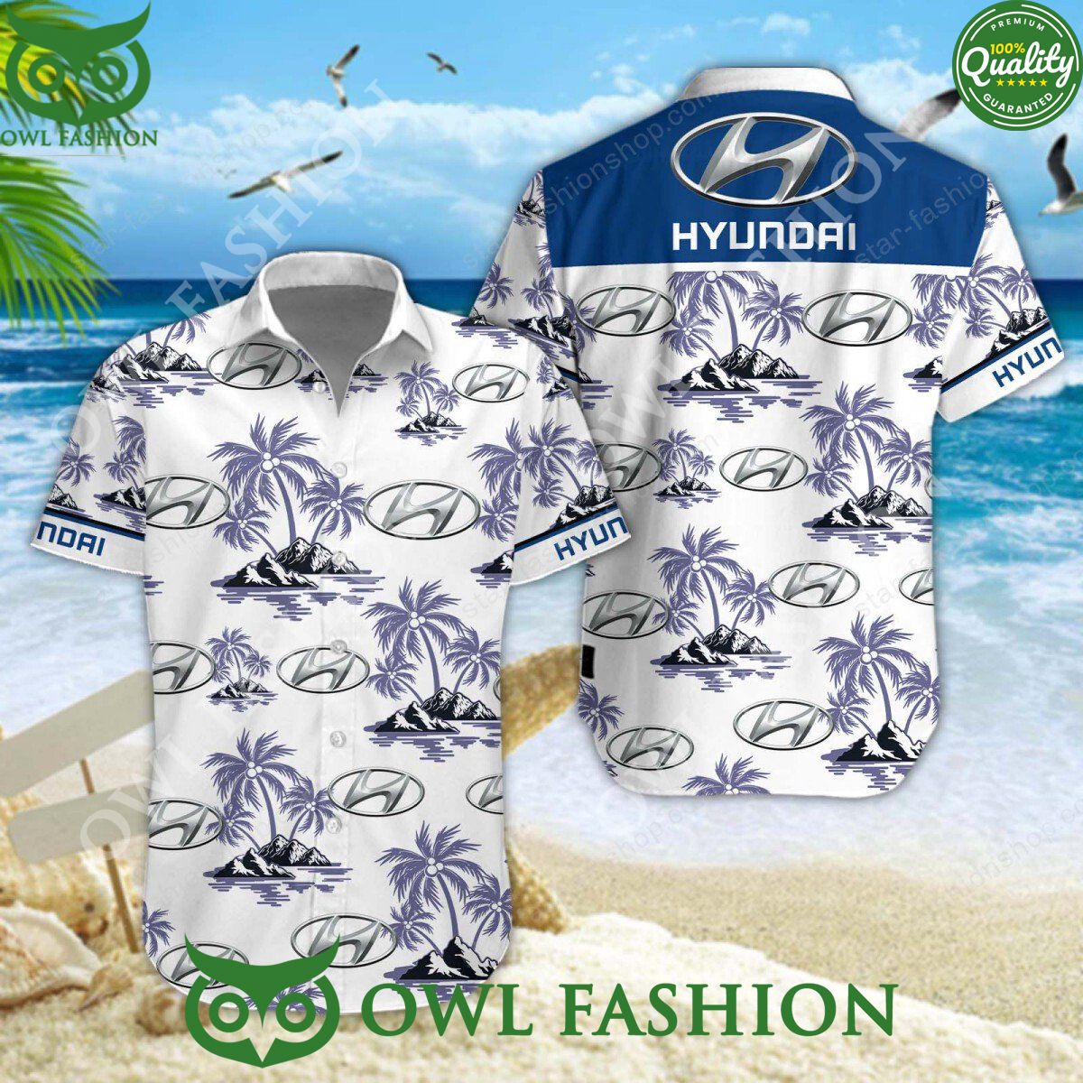 Hyundai Korea Automobile Hawaiian Shirt and Short