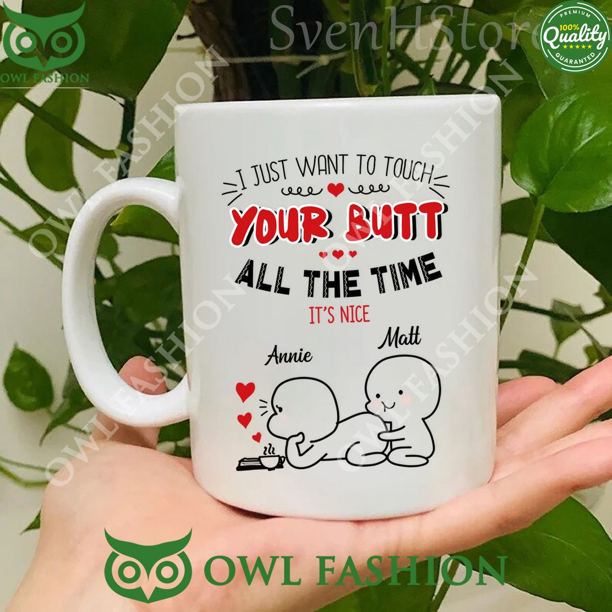I Just Want To Touch Your Butt Couple Mug Personalized Gift For Couple Lovers Funny Valentines Day