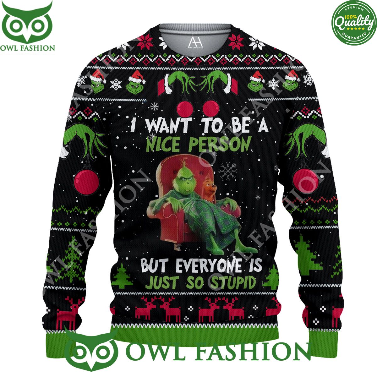 I want to be a nice person 3D AOP Ugly Sweater Christmas
