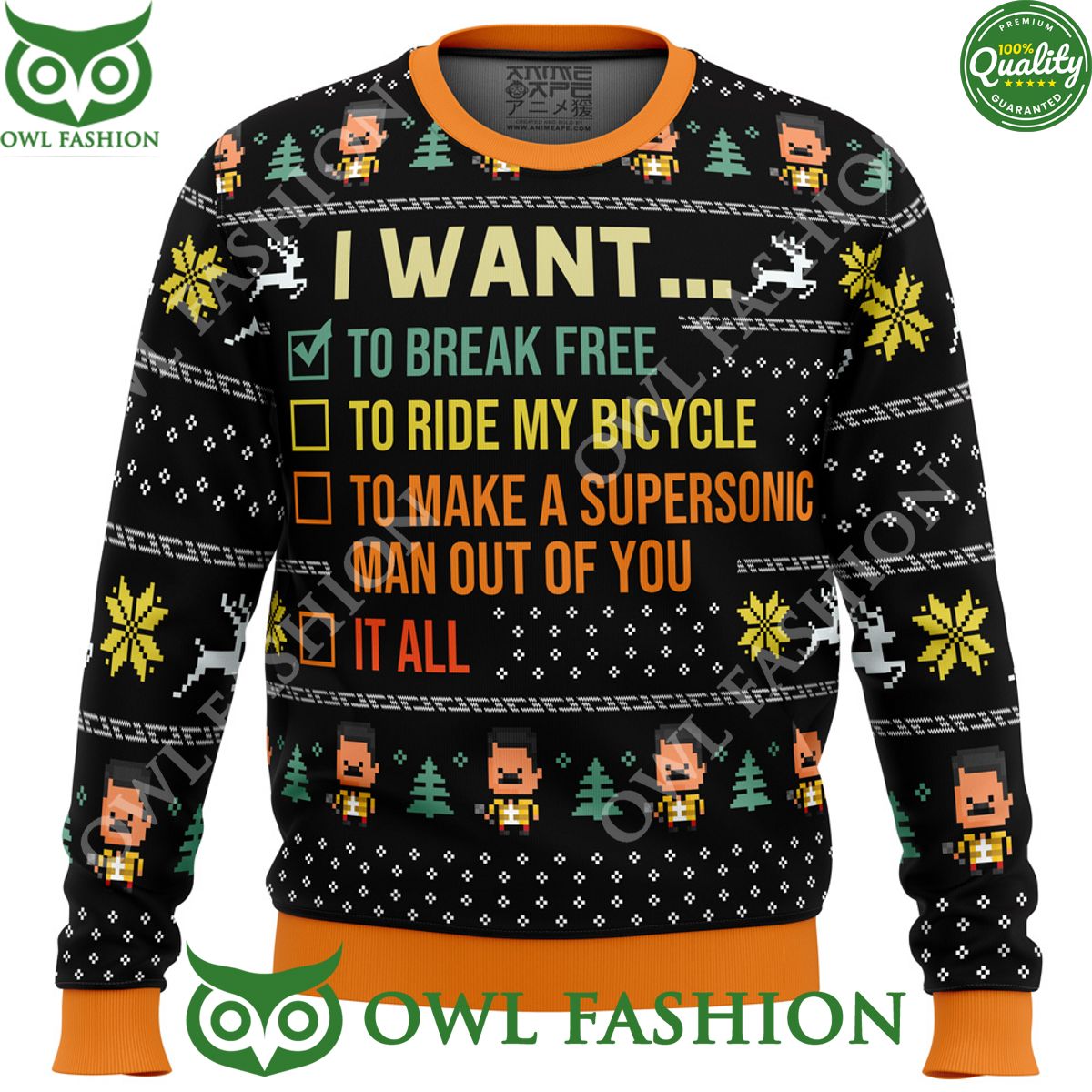 I Want To Break Free Queen Ugly Christmas Sweater Jumper