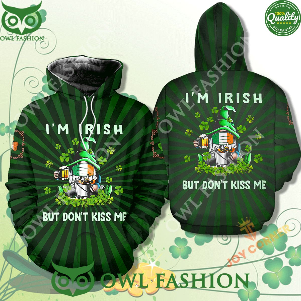 Im Irish But dont kiss me St Patrick Day Unisex 3D hoodie Shirts