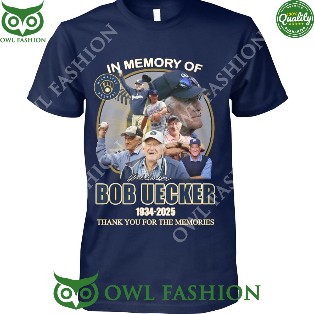 In memory of Bob UECKER 1934 2025 Milwaukee Baseball Thank you for the memories t shirt