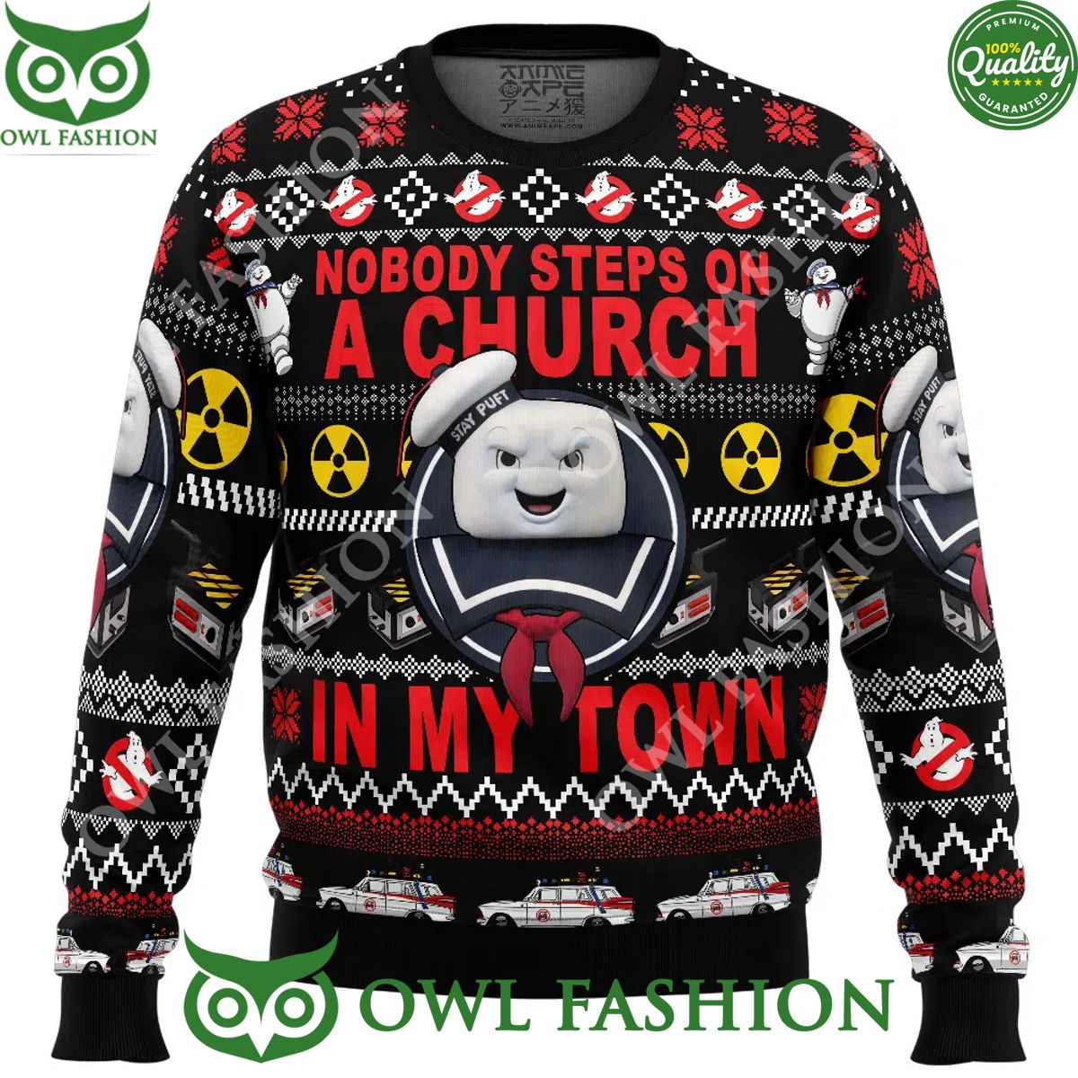 In My Town Ghost Busters Ugly Christmas Sweater Jumper