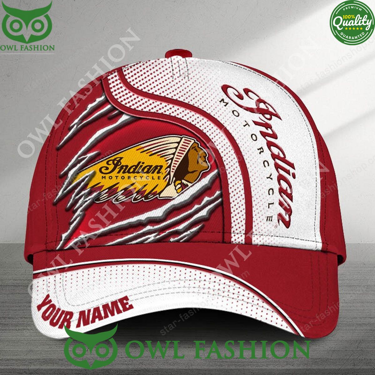 Indian Motorcycle Claw Scratches Classic Cap Customized