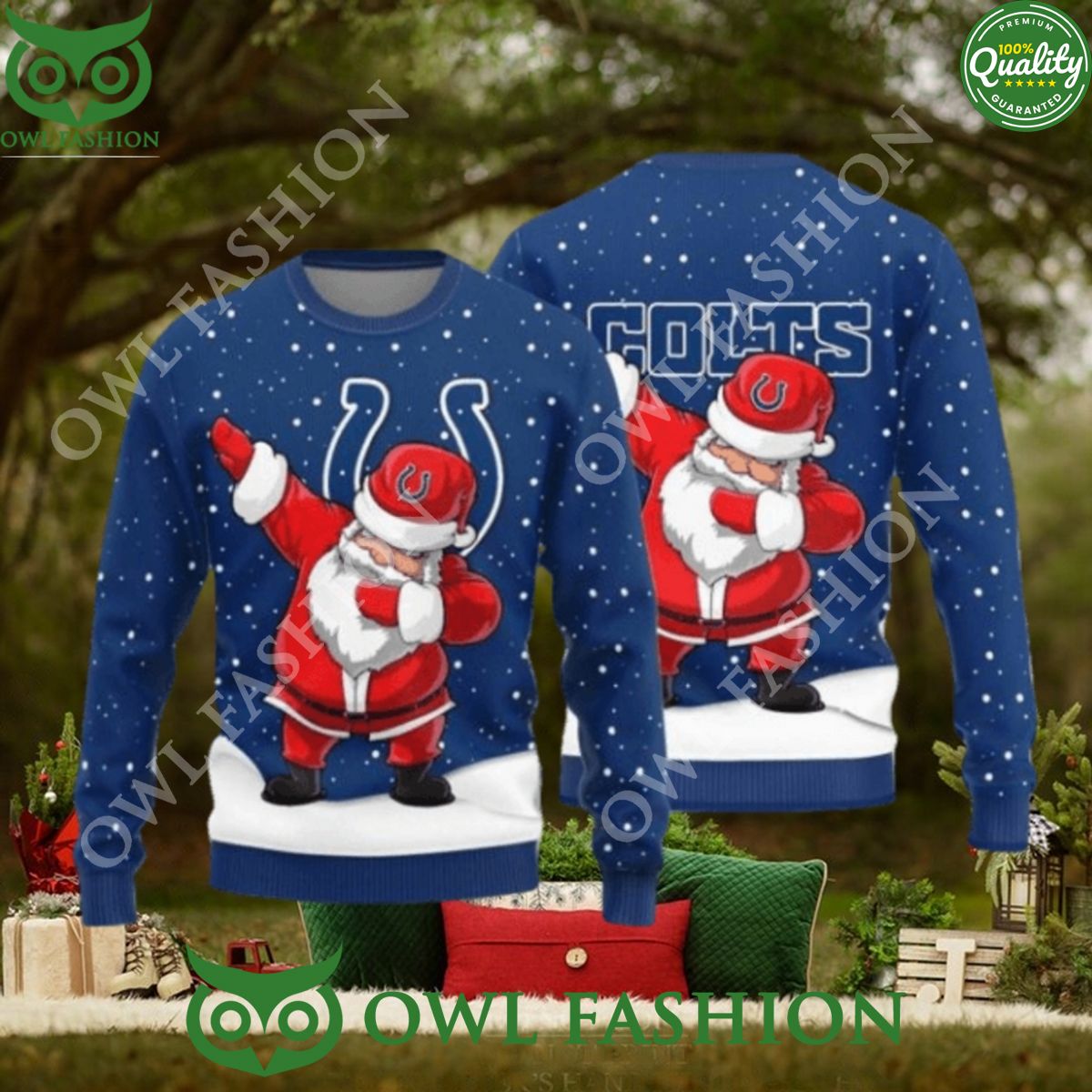 Indianapolis Colts Christmas Dab Santa New Style Sweater Jumper