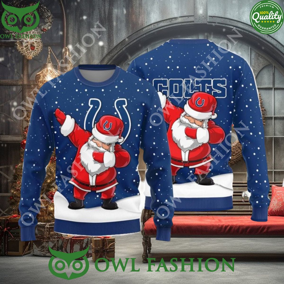 Indianapolis Colts Dab Santa New Style Sweater Jumper