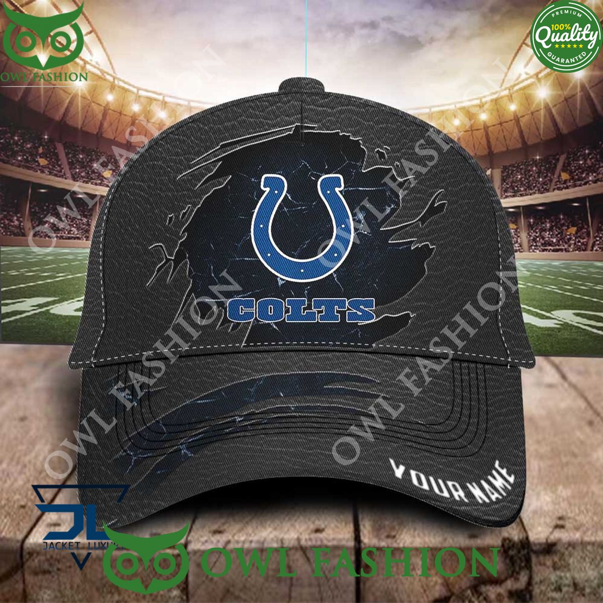 Indianapolis Colts Lightning Tear Customized Printed Classic Cap
