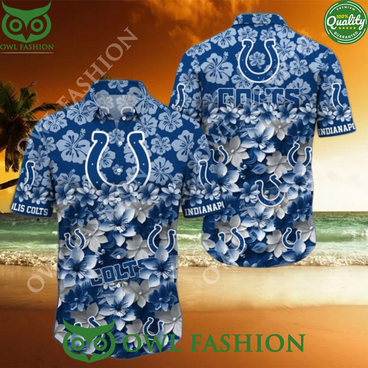 Indianapolis Colts NFL Flower Hawaiian Shirt Trending Summer