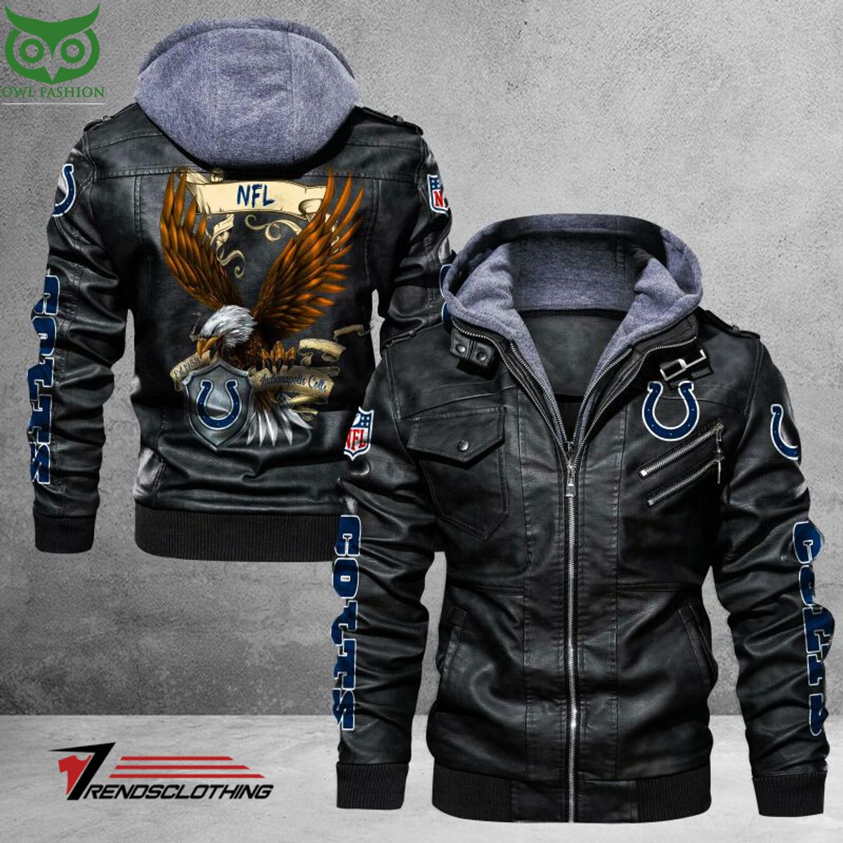 Indianapolis Colts Trending 2D Leather Jacket