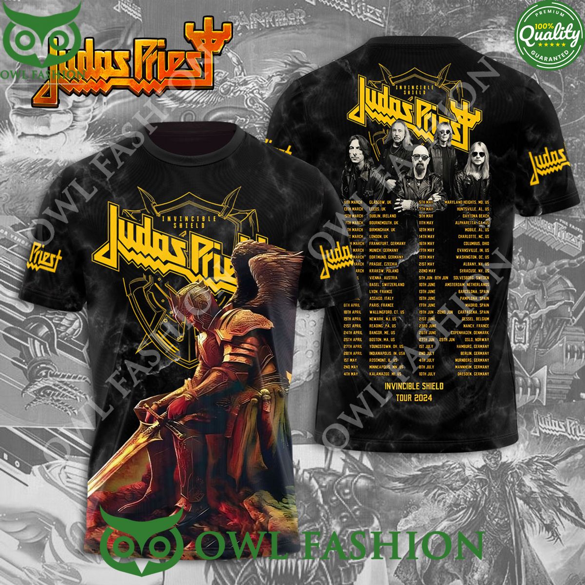 Invincible Shield Tour Judas Priest USA 2024 t shirt