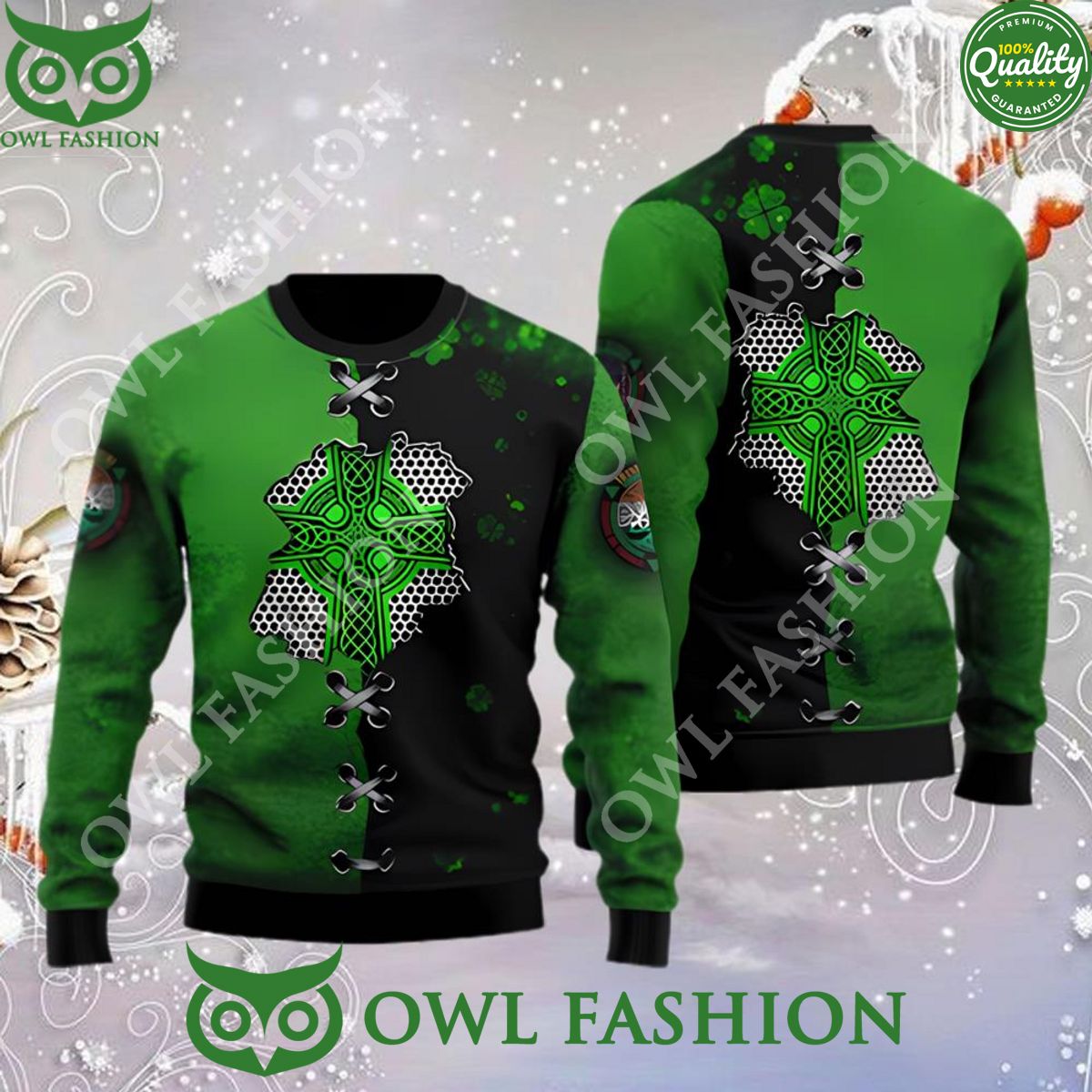 Irish St Patrick Celtic Knot Ugly Christmas Sweater Jumpers