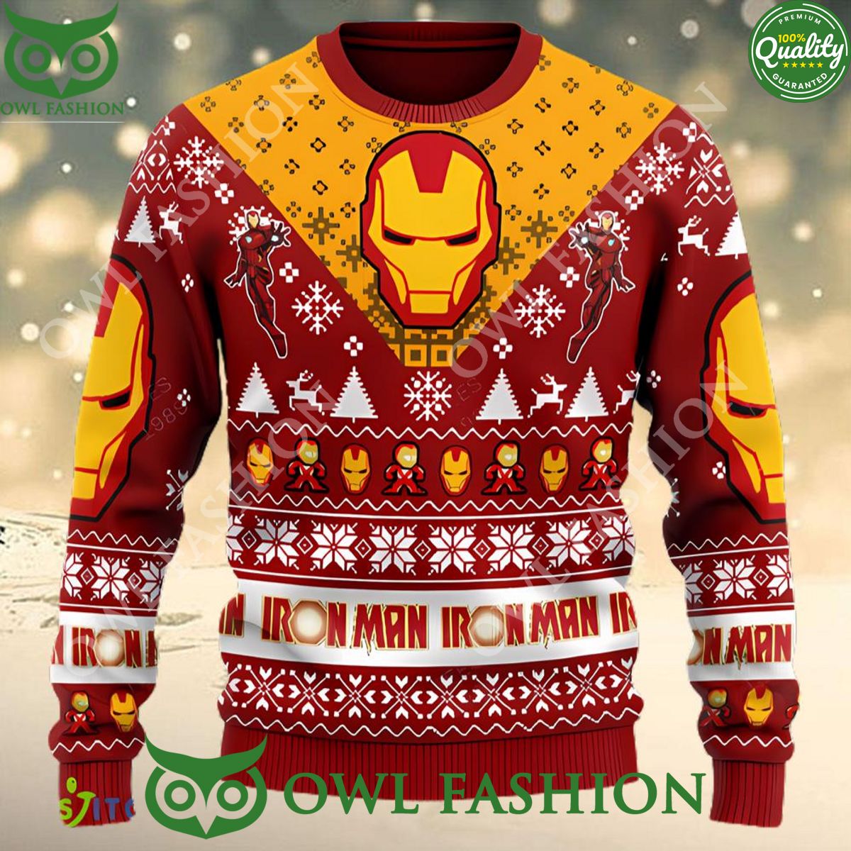 Iron Man Design Marvel Comics Ugly 3D Sweater Jumper For Christmas