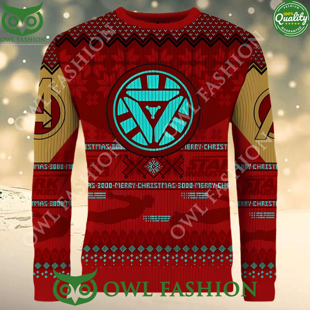 Iron Man I Love Christmas 3000 Ugly Christmas Sweater Jumper