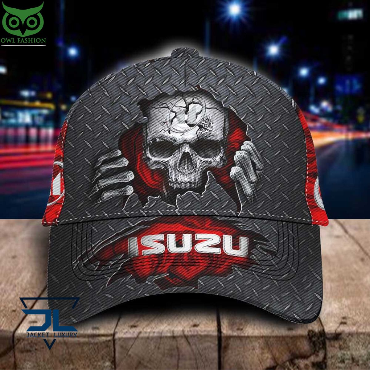 Isuzu Car Skull Metal New Classic Cap