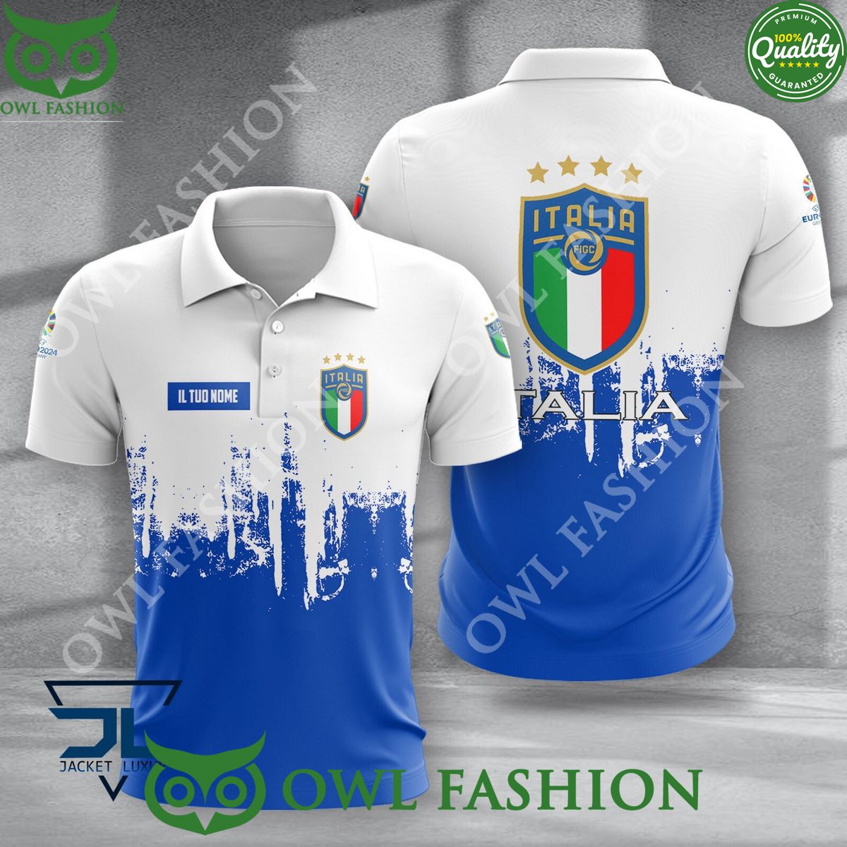 Italy Trending Euro 2024 National Team Custom Name 3d Polo Shirt