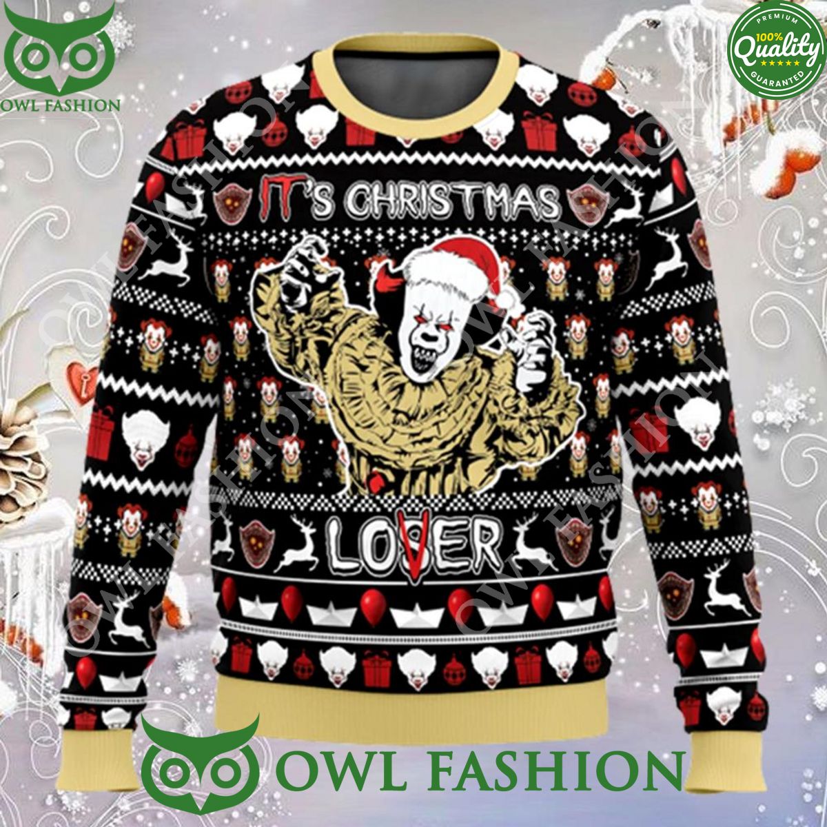 ITs Christmas Lover IT Ugly Christmas Sweater Jumper
