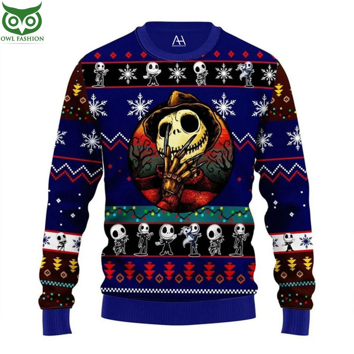 Jack Skellington Horror Ugly Christmas Unisex Sweater