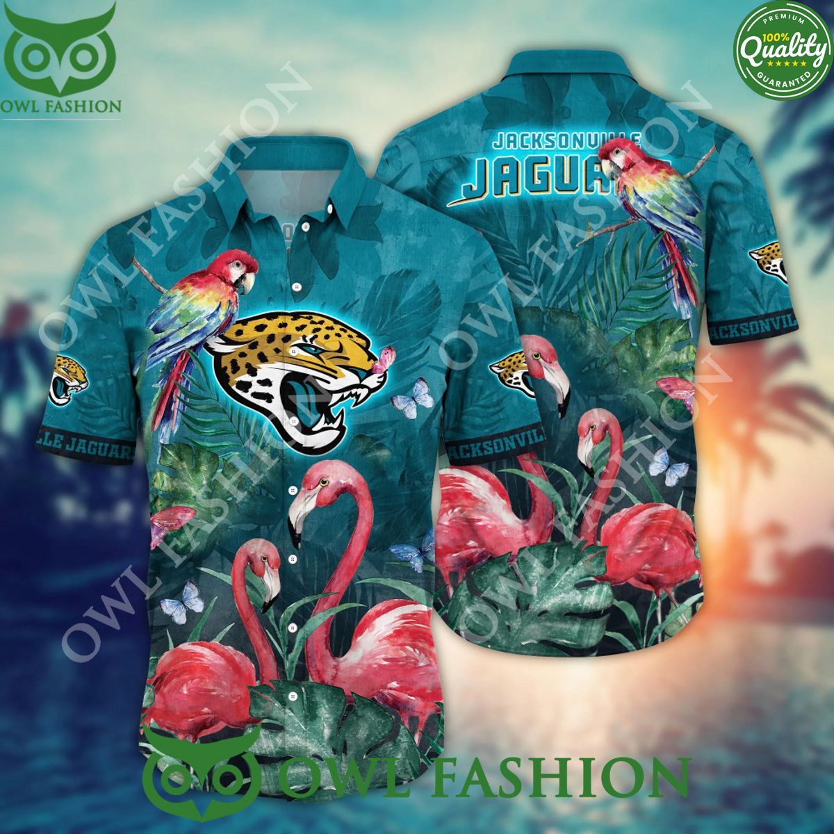 Jacksonville Jaguars Aloha Beach NFL 2024 Hawaiian Shirt Shorts