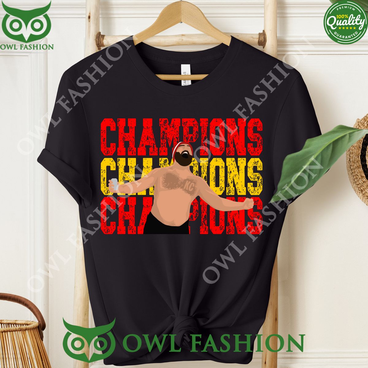 Jason Kelce barebacked Kansas City Chiefs Champions t shirt