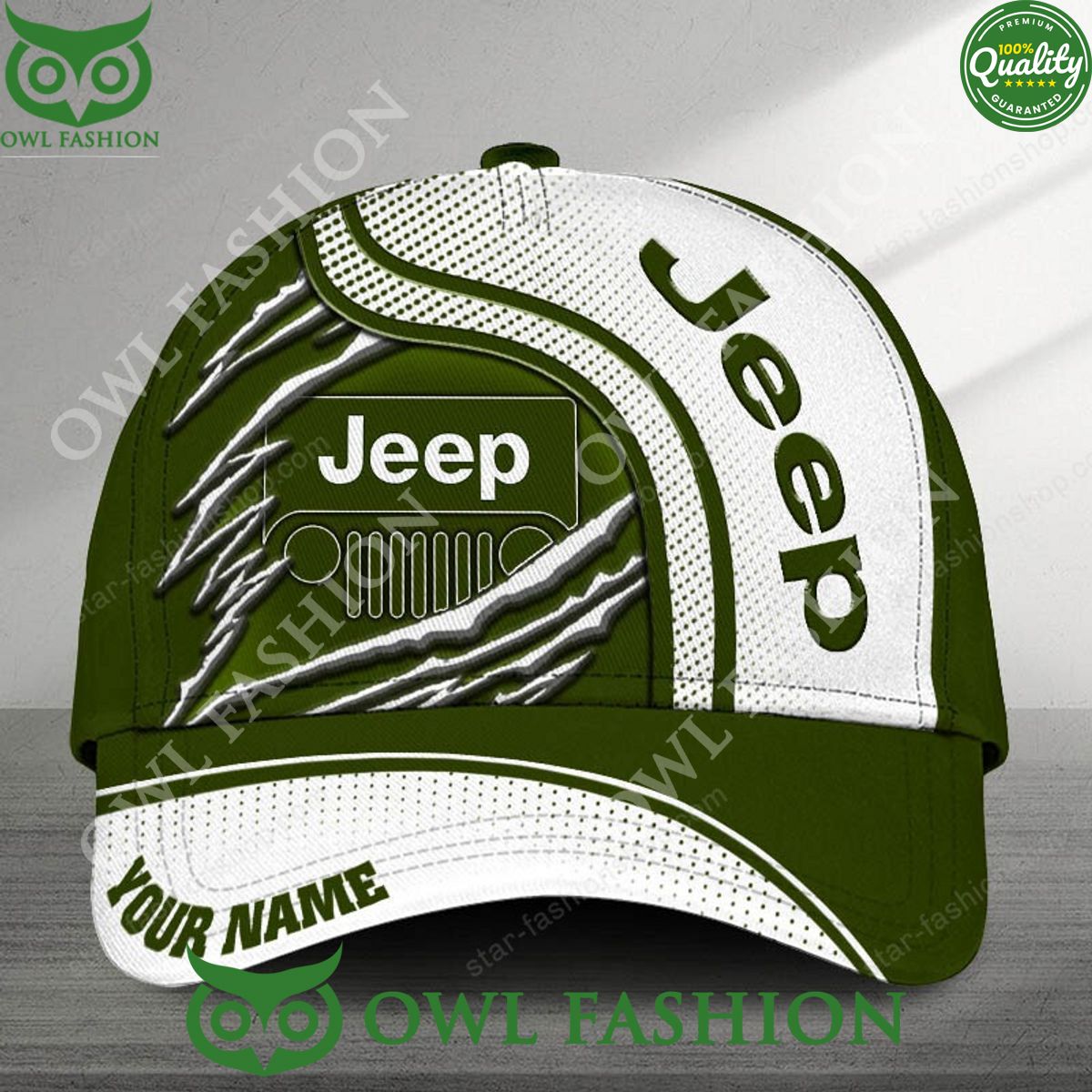 Jeep American automobile marque Custom Name Printed Cap