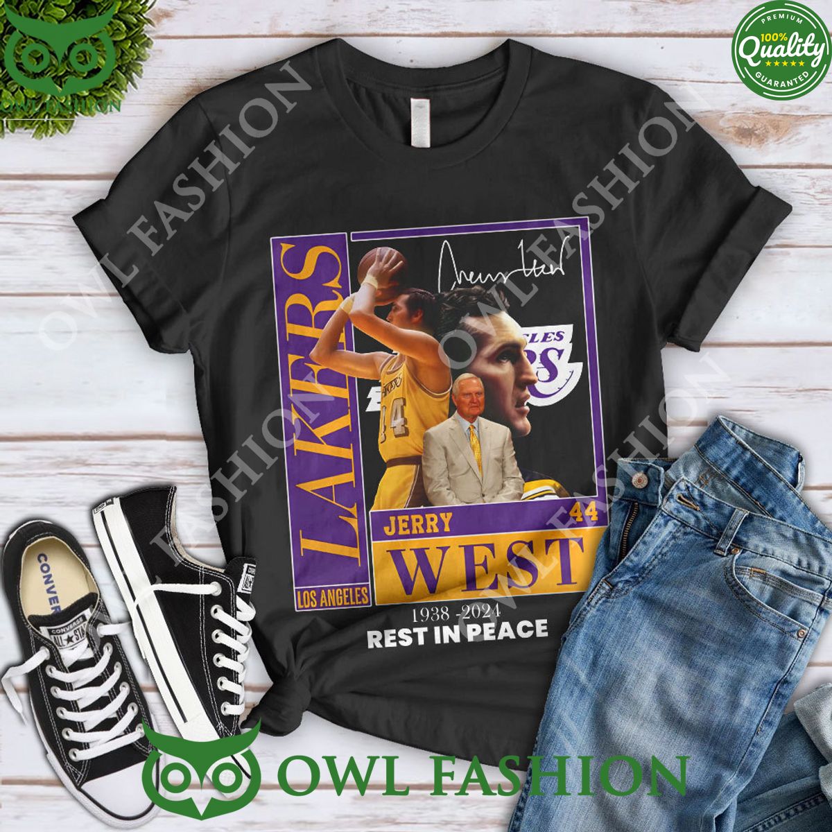 Jerry West The Lakers Legend Rest In Peace 2D T-Shirt