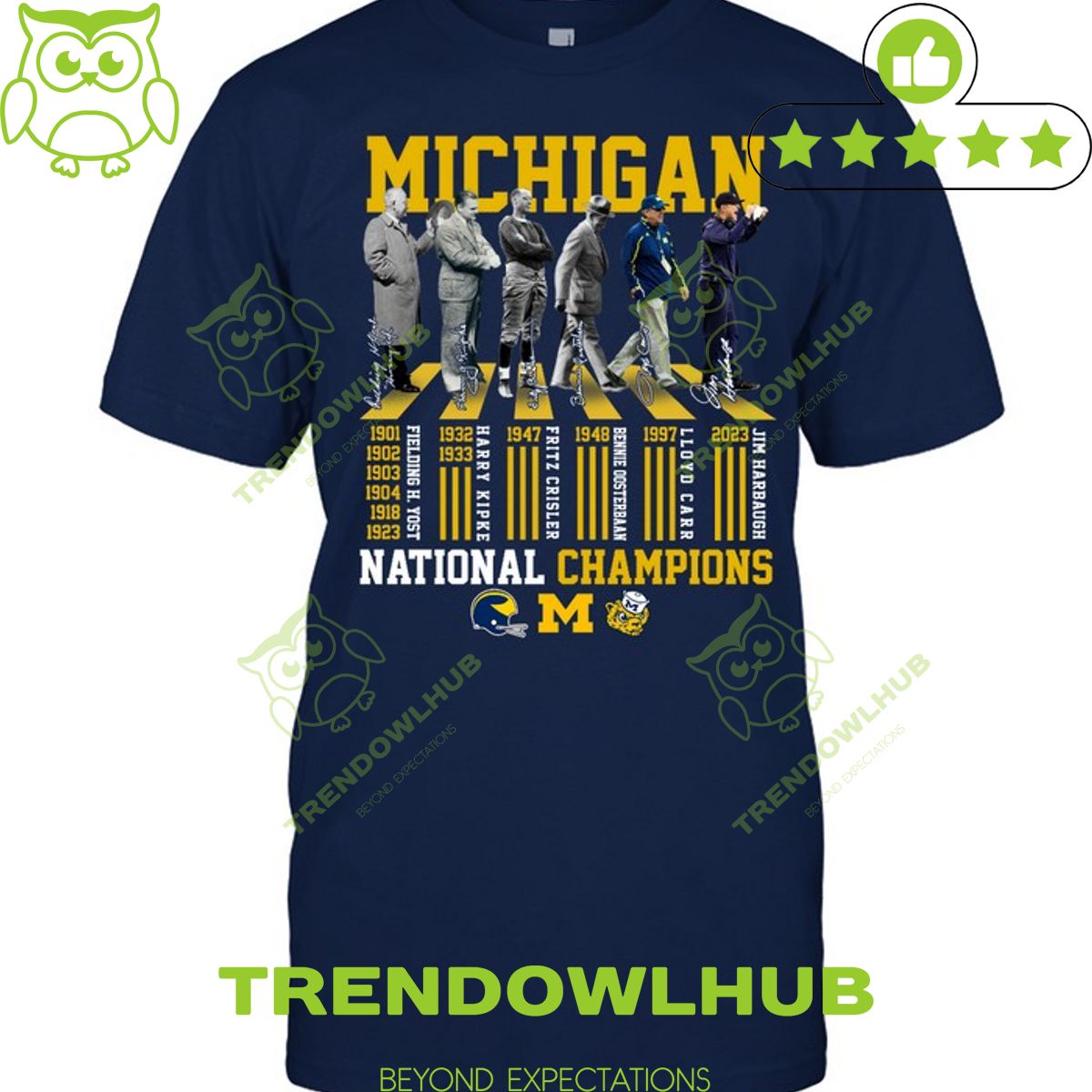 Jim Harbaugh one of Six Legend Coaches of Michigan Wolverines 2023 t shirt