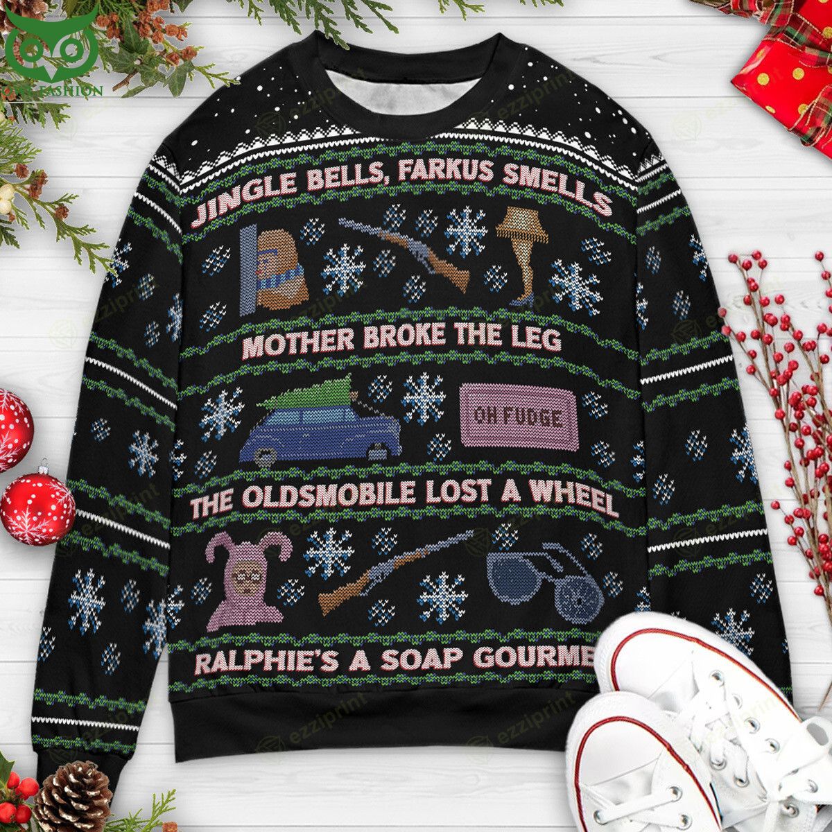 Jinger Bells Farkus smells A Christmas Story Sweater