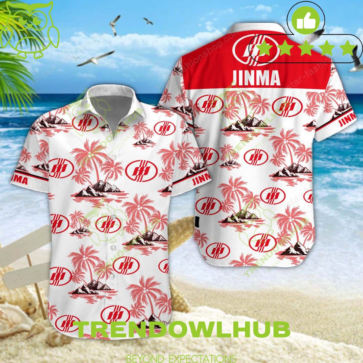 Jinma China tractor company hawaiian shirt and short