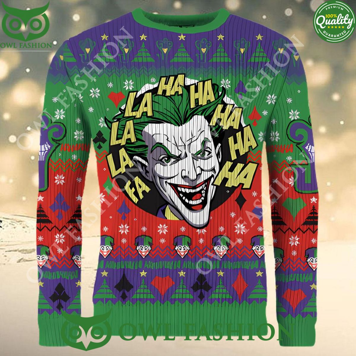 Joker Have A Jolly Joker Christmas Ugly Christmas Sweater Jumper