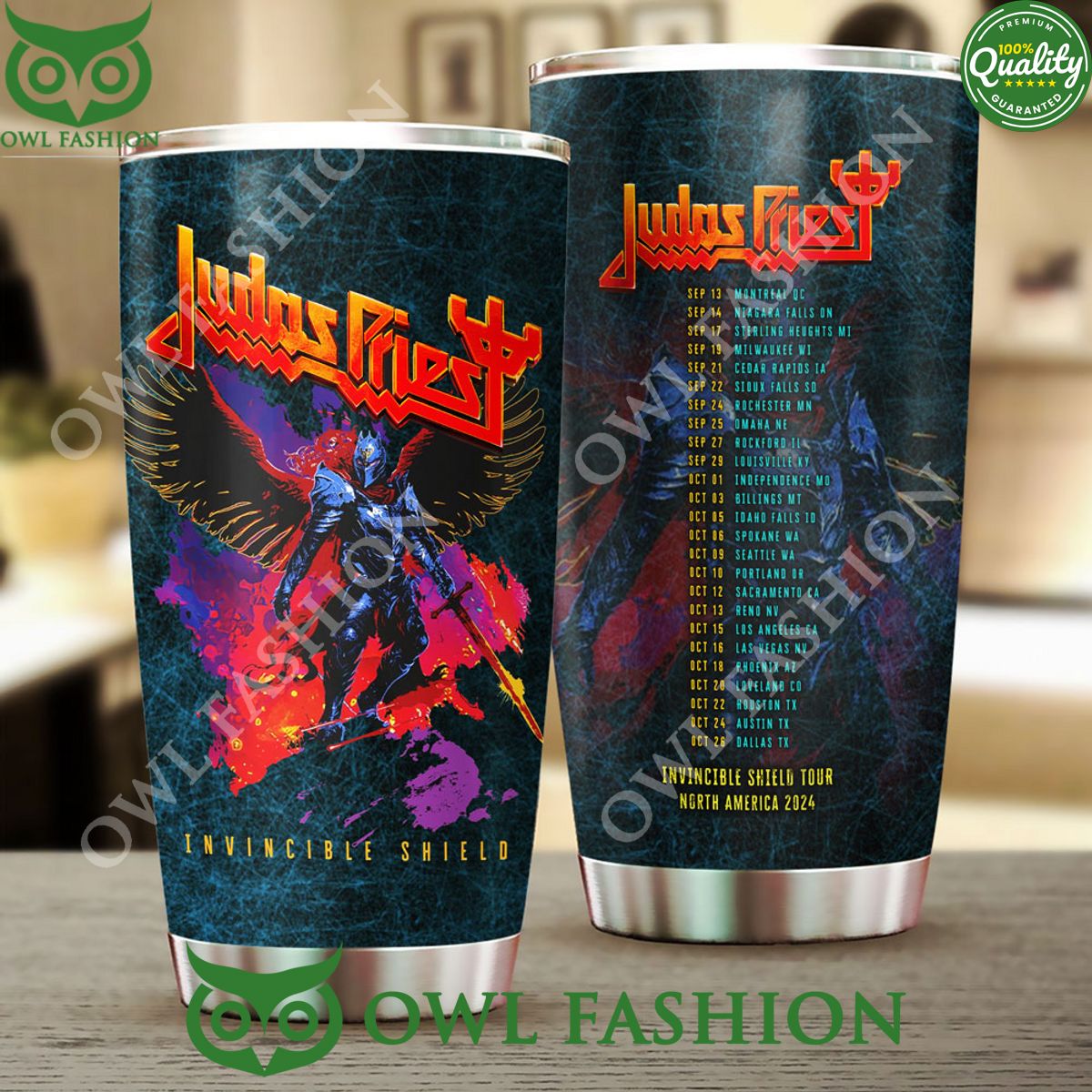 Judas Priest Band Invincible Shield Tumbler Cup