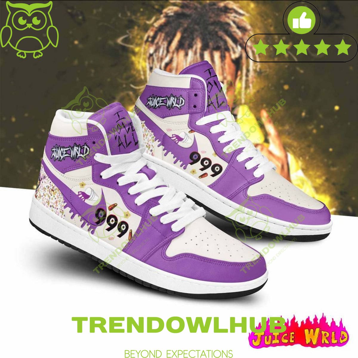 Juice WRLD American rapper Thank you for memories 1998 2019 AJ Sneaker