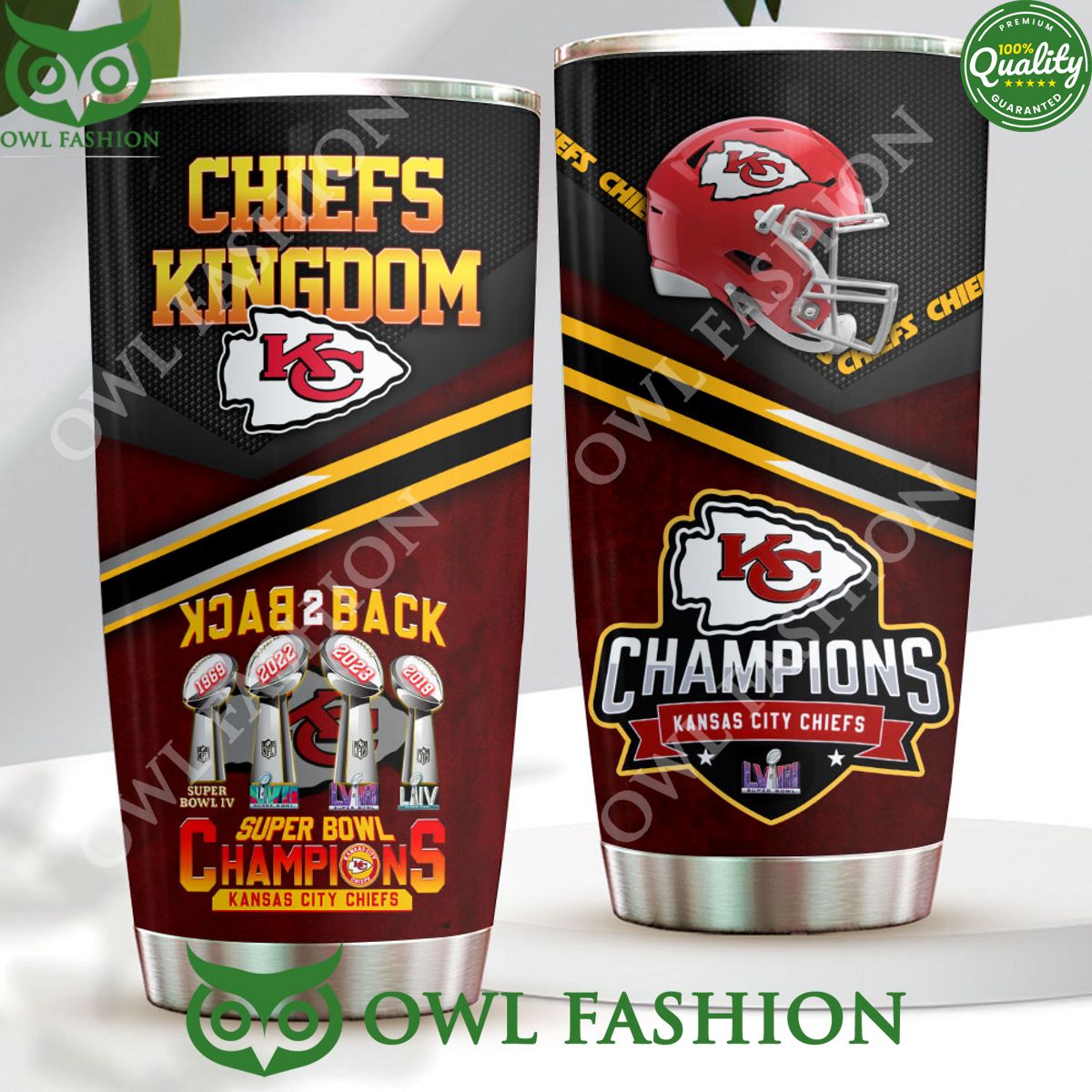 Kansas City Chiefs Back To Back Champion Tumbler Cup