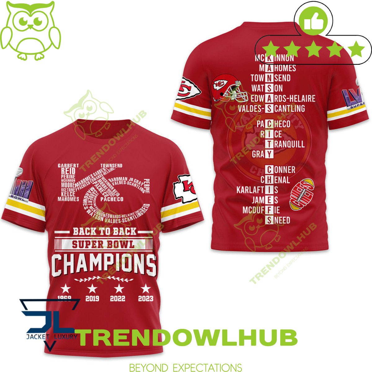 Kansas City Chiefs back to back super bowl champions 2023 t shirt