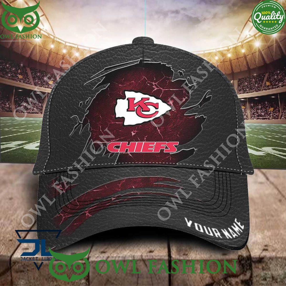 Kansas City Chiefs Football Champion NFL Custom Name Classic Cap