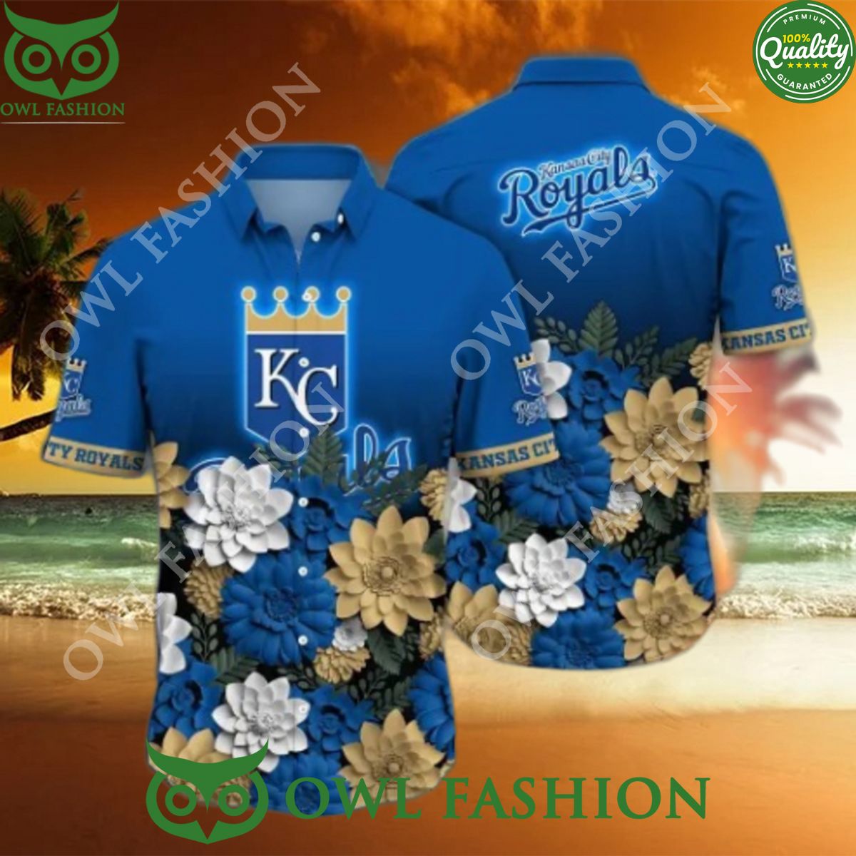 Kansas City Royals MLB Baseball Champion Flower Hawaiian Shirt