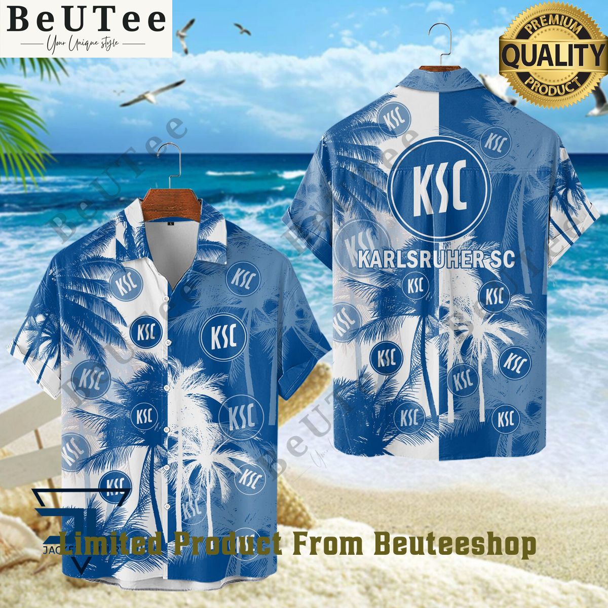 Karlsruher SC Bundesliga Champion Tropical Coconut Tree Hawaiian Shirt