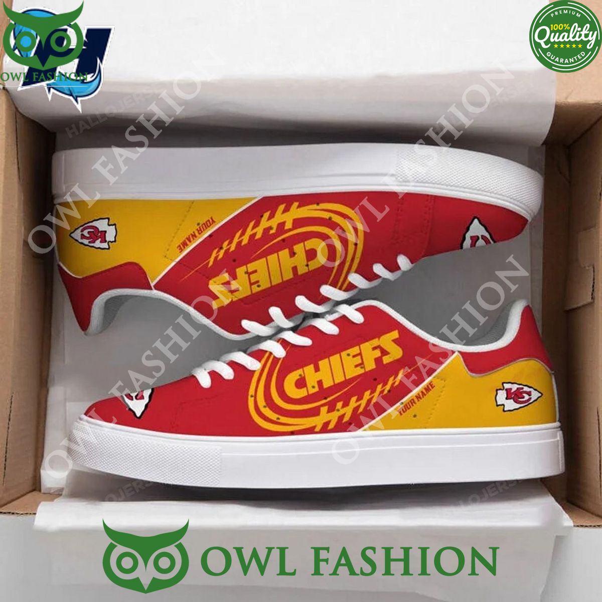 KC Chiefs Personalized Stan Smith Sneakers Nfl Custom Shoes