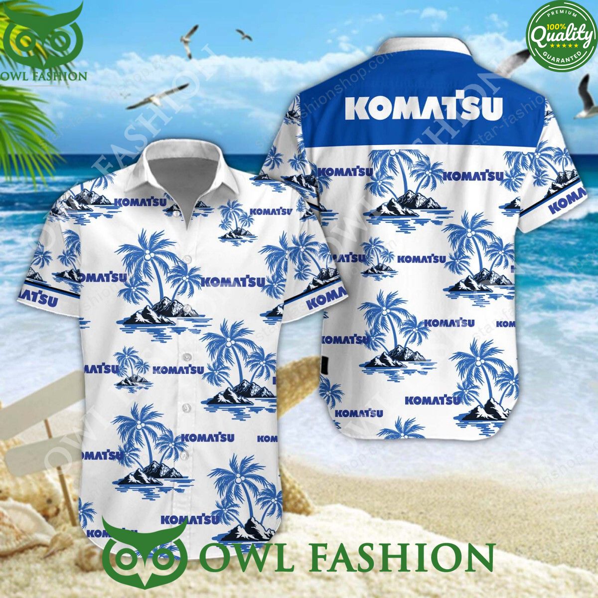 Komatsu Tractor construction europe brand Hawaiian Shirt and Short