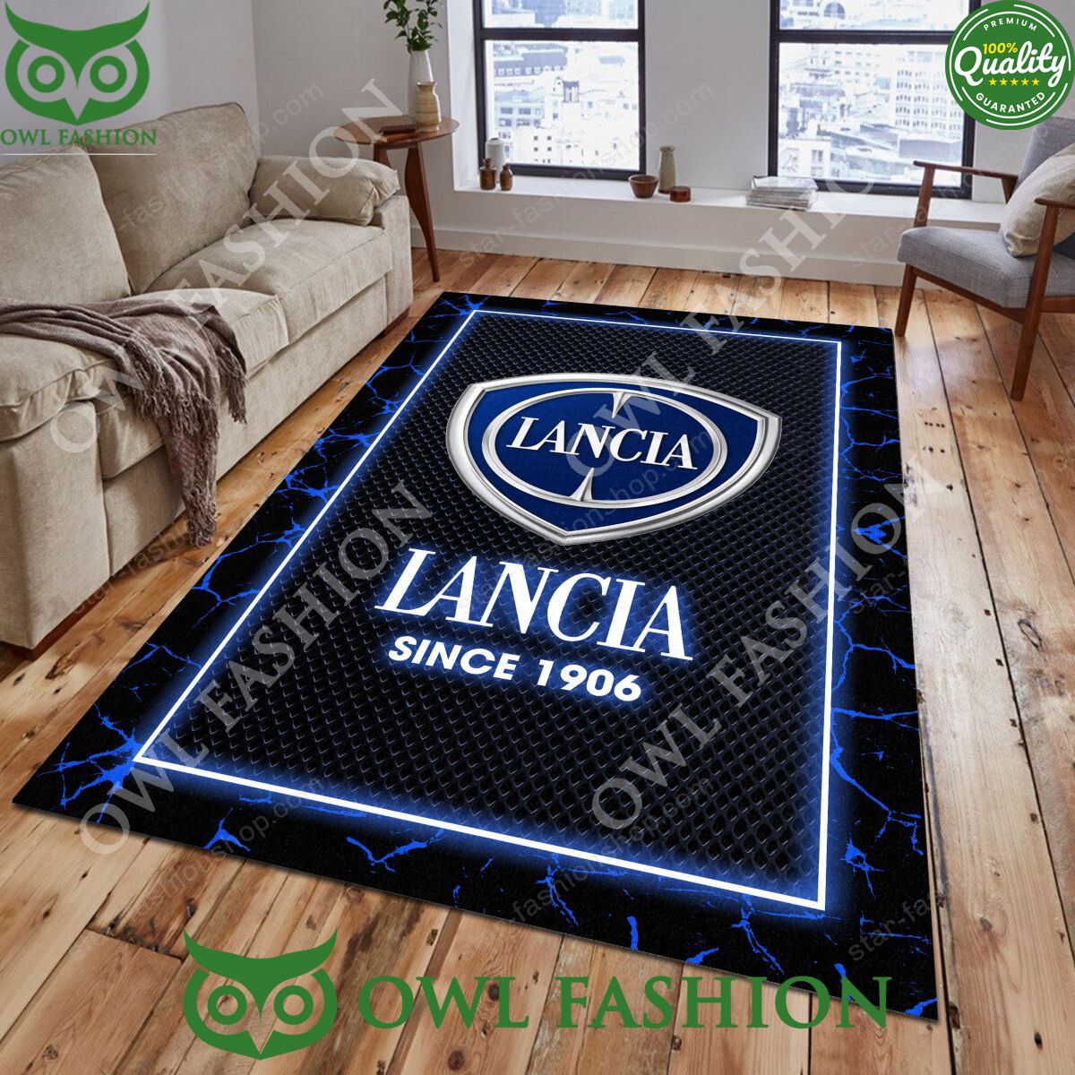 Lancia Luxury Car Brand Limited Lighting Rug Carpet